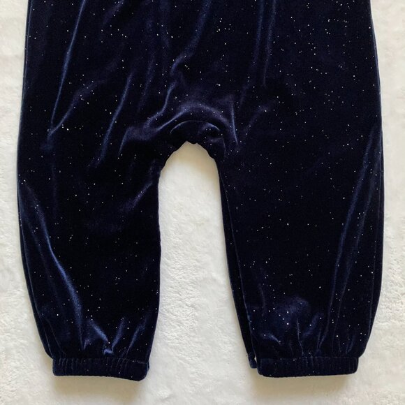 George Baby Toddler Velvet 1-Piece Romper 12-18M | Navy Sparkle Special EUC - Picture 10 of 16